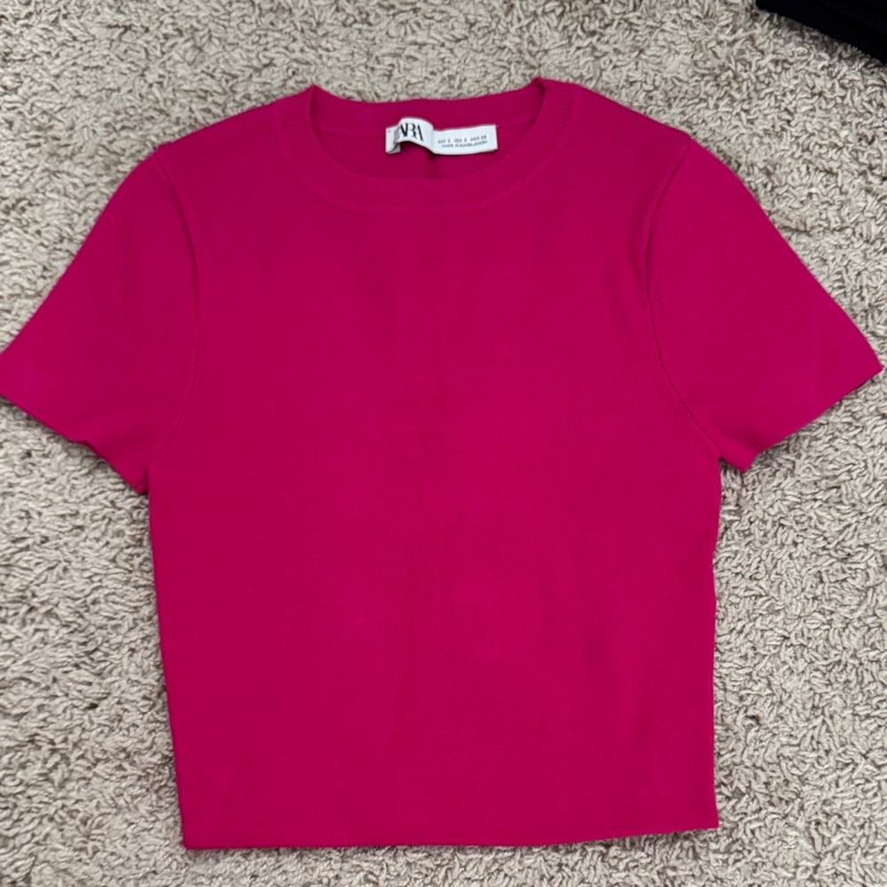 Zara cropped shirt